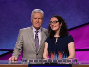 Susannah Nichols On Jeopardy! with Host Alex Trebeck Photo Credit: Jeopardy!
